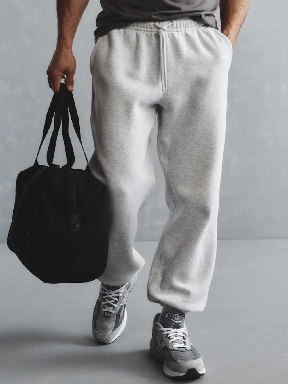 Elwood Core Sweatpant Jogger Vintage Snow Heather White Size Medium Unisex NWT